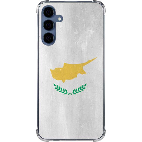 Cyprus Flag Distressed Galaxy A35 5G Clear Case